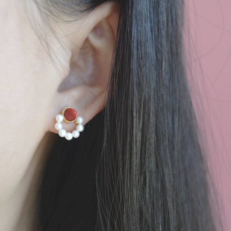 Delicate Artisan Pearl Earring