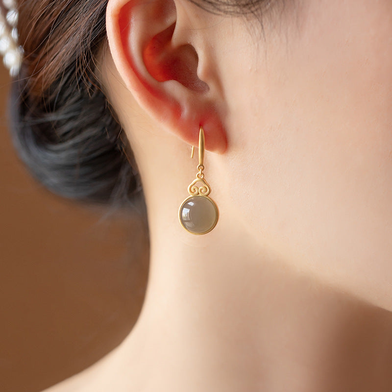 Delicate Artisan Gold Earring