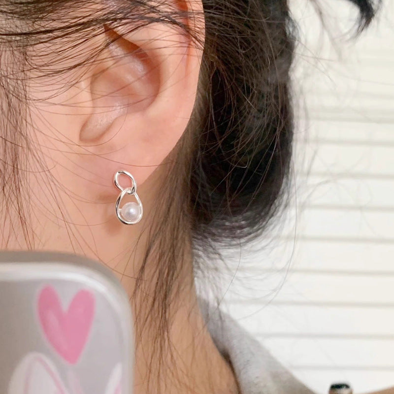 Delicate Artisan Pearl Earring