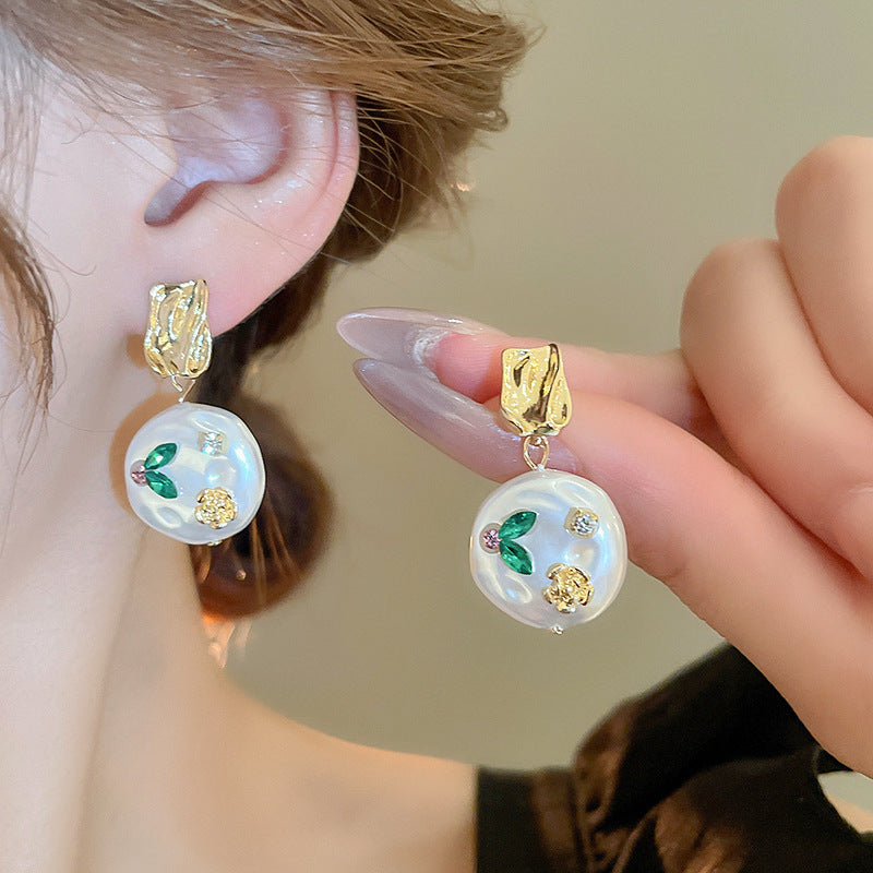 Delicate Artisan Pearl Earring