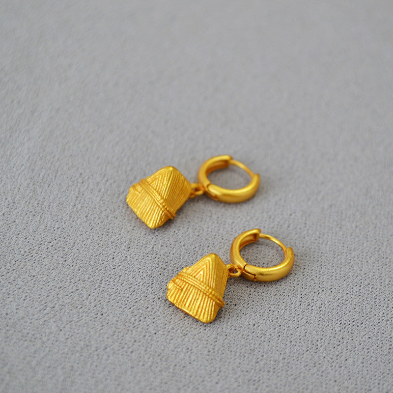 Delicate Artisan Gold Earring