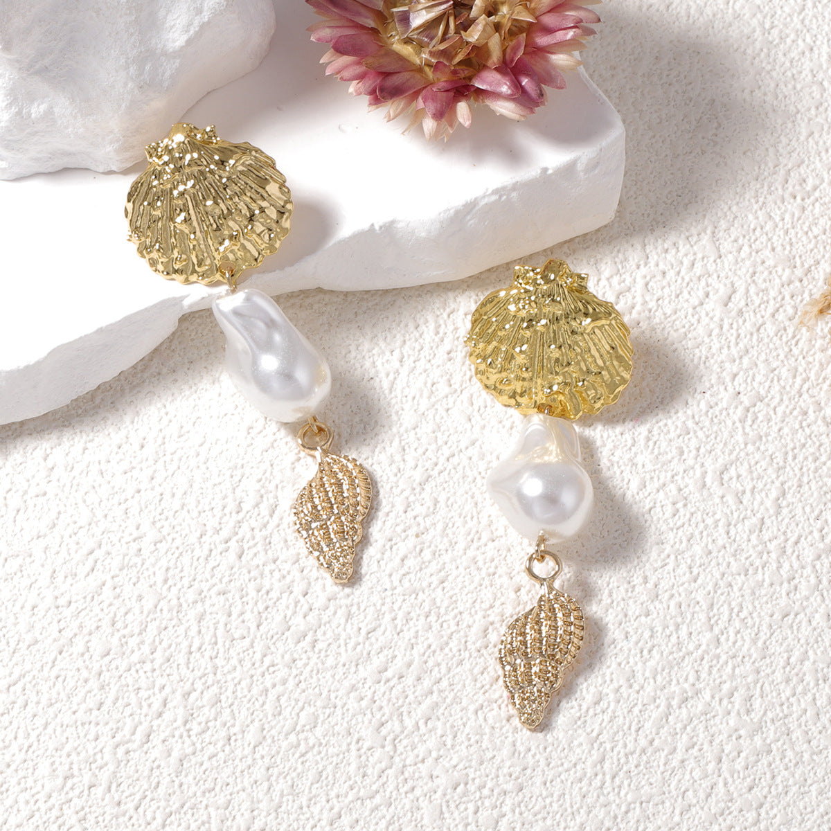 Delicate Artisan Pearl Earring