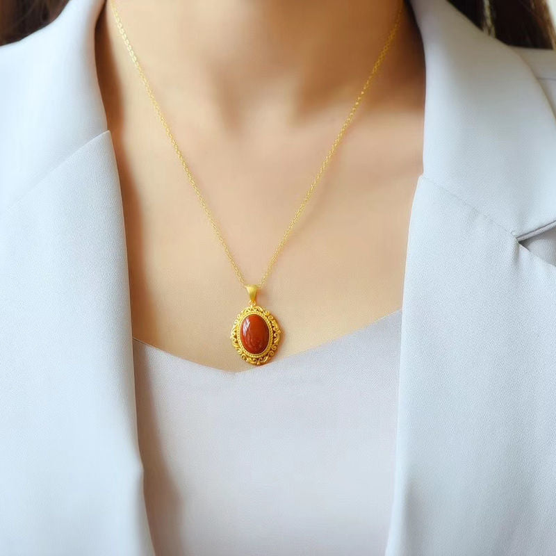 Delicate Artisan Gold Pendant