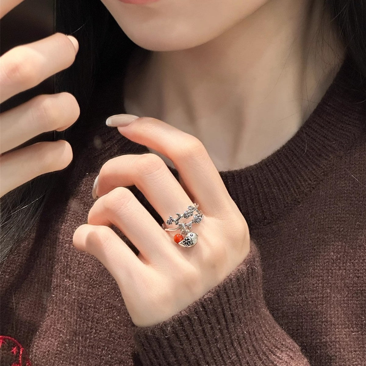 Delicate Artisan Silver Ring