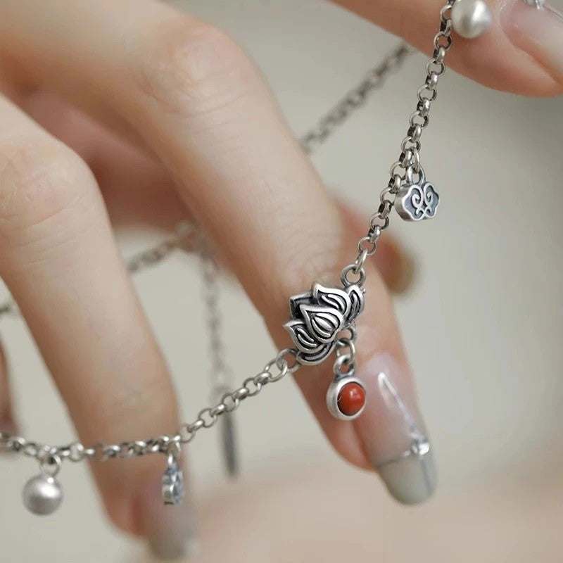 Delicate Artisan Silver Anklet