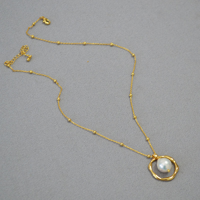 Delicate Artisan Pearl Necklace