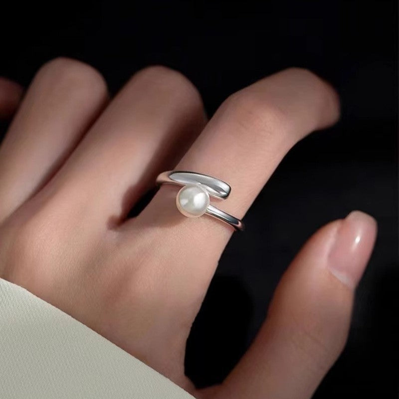 Delicate Artisan Pearl Ring