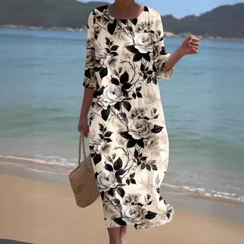 KS | Maxi dress with floral pattern