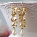 Delicate Artisan Gold Earring