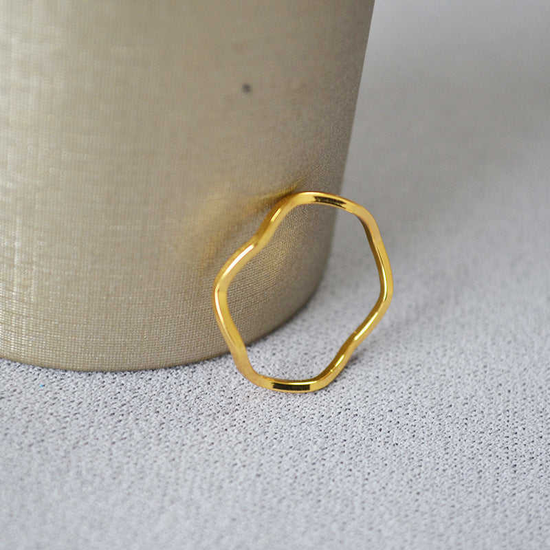 Delicate Artisan Gold Ring