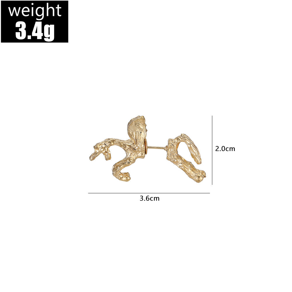 Delicate Artisan Gold Earring