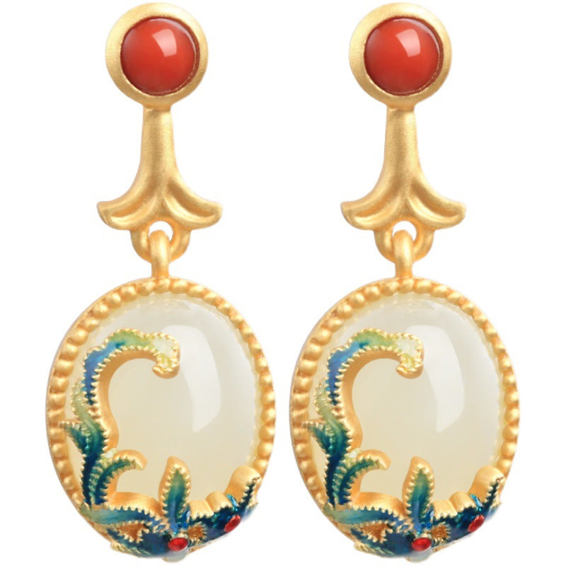 Delicate Artisan Gold Earring