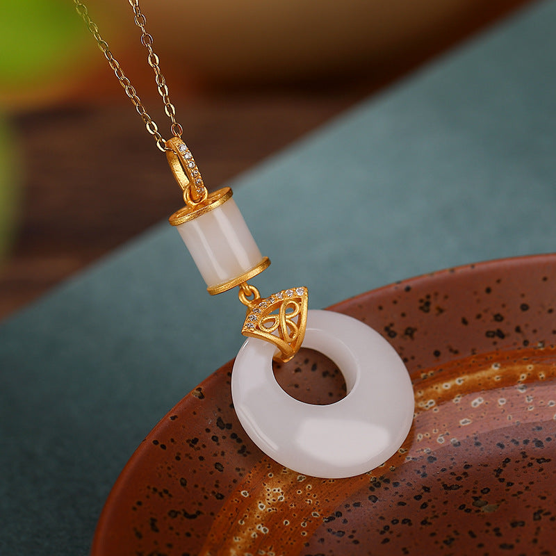Delicate Artisan Gold Pendant