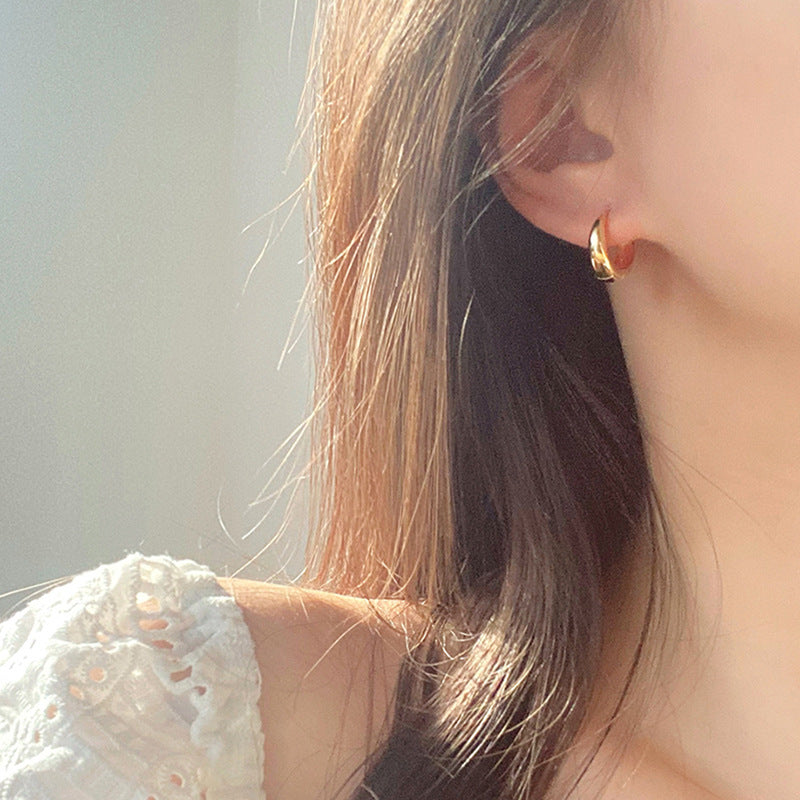 Delicate Artisan Gold Earring