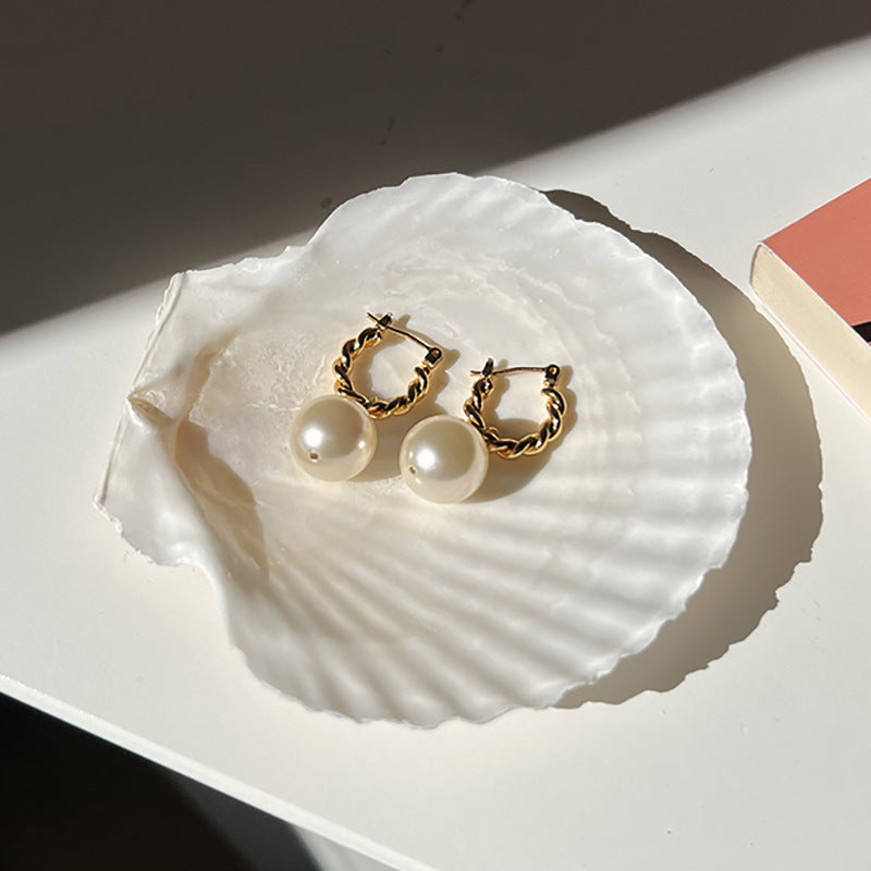Delicate Artisan Pearl Earring