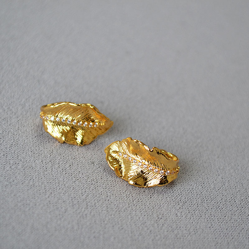 Delicate Artisan Gold Earring