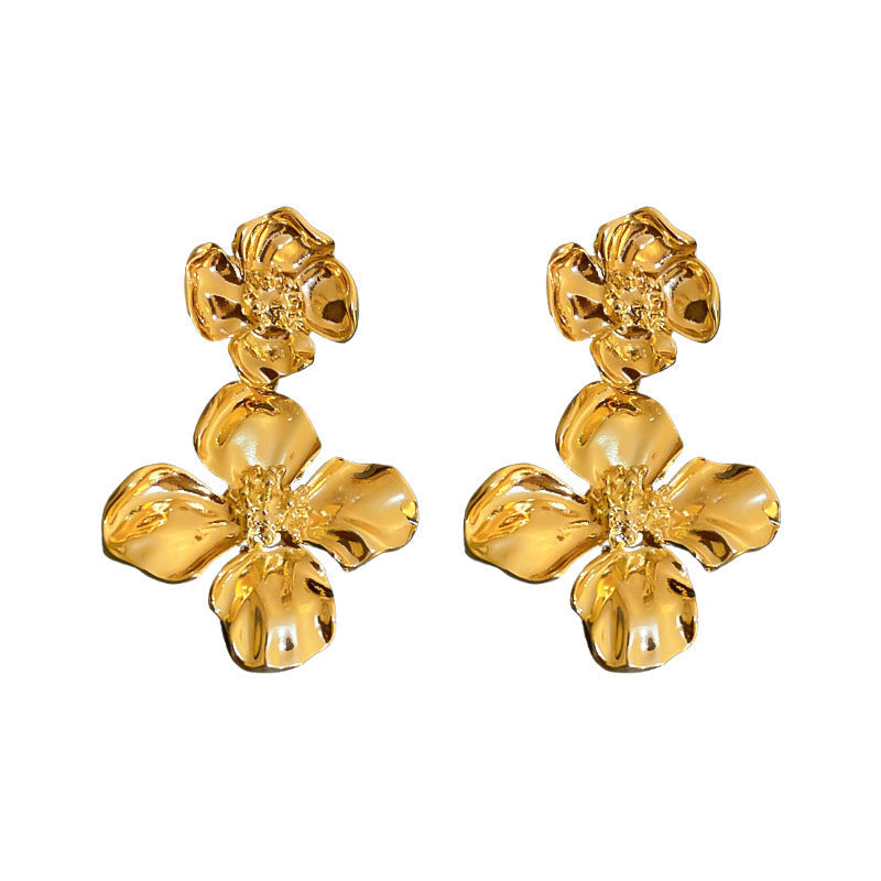 Delicate Artisan Gold Earring