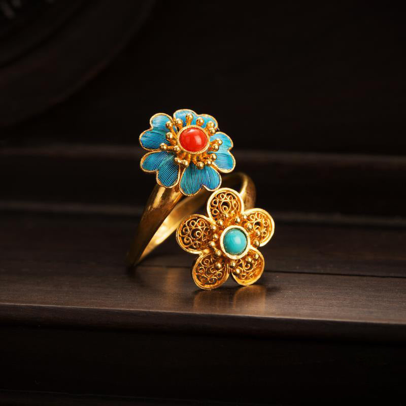 Delicate Artisan Gold Ring