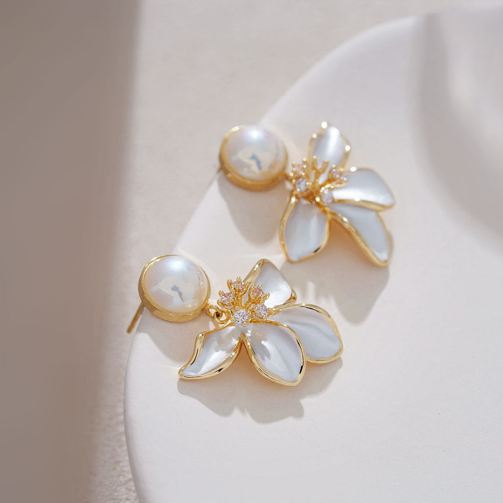 Delicate Artisan Pearl Earring