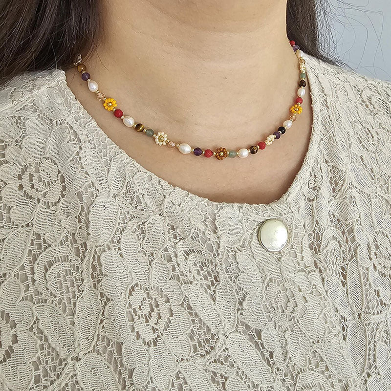 Delicate Artisan Pearl Necklace