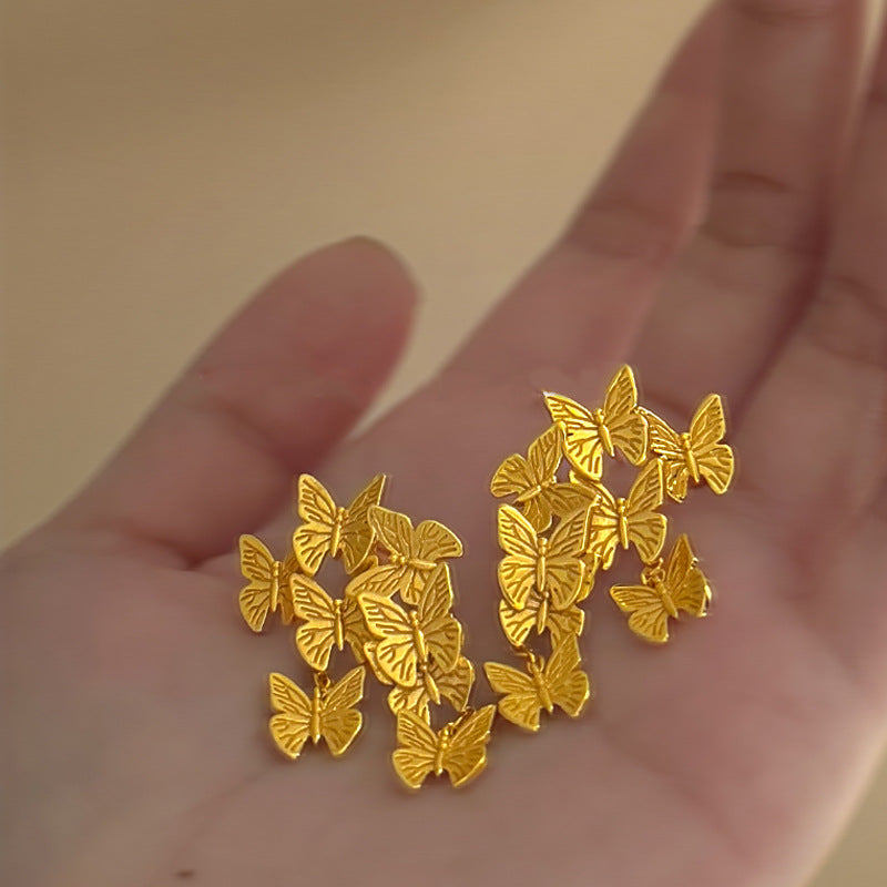 Vintage Handmade Gold Earring