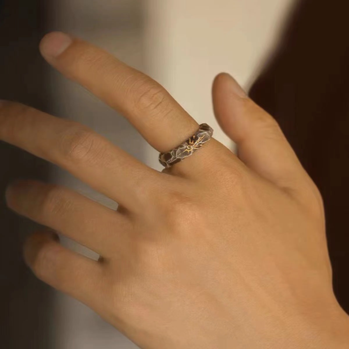 Delicate Artisan Gold Ring
