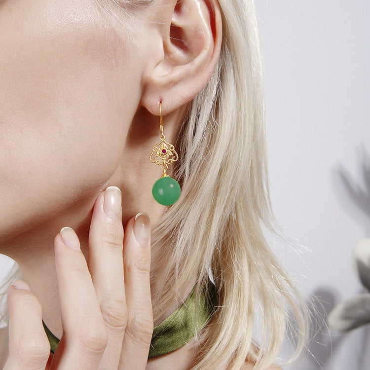 Delicate Artisan Gold Earring