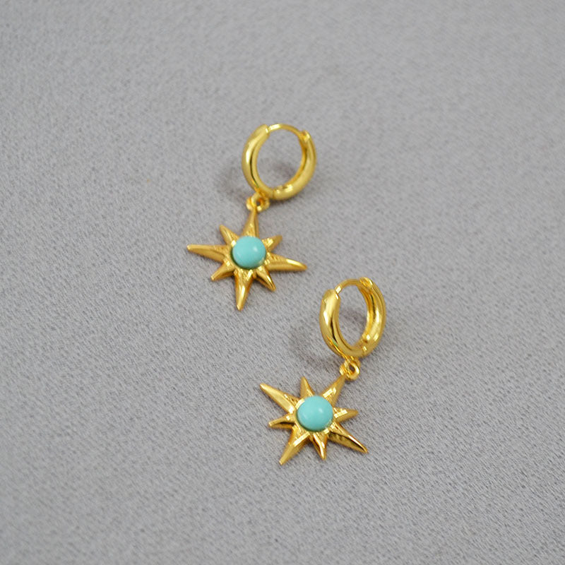 Delicate Artisan Gold Earring