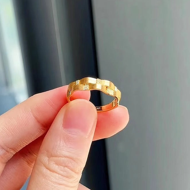 Delicate Artisan Gold Ring