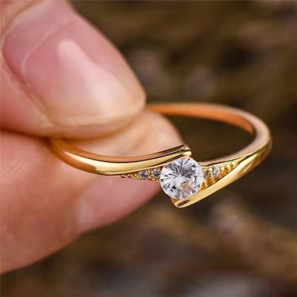 Delicate Artisan Gold Ring