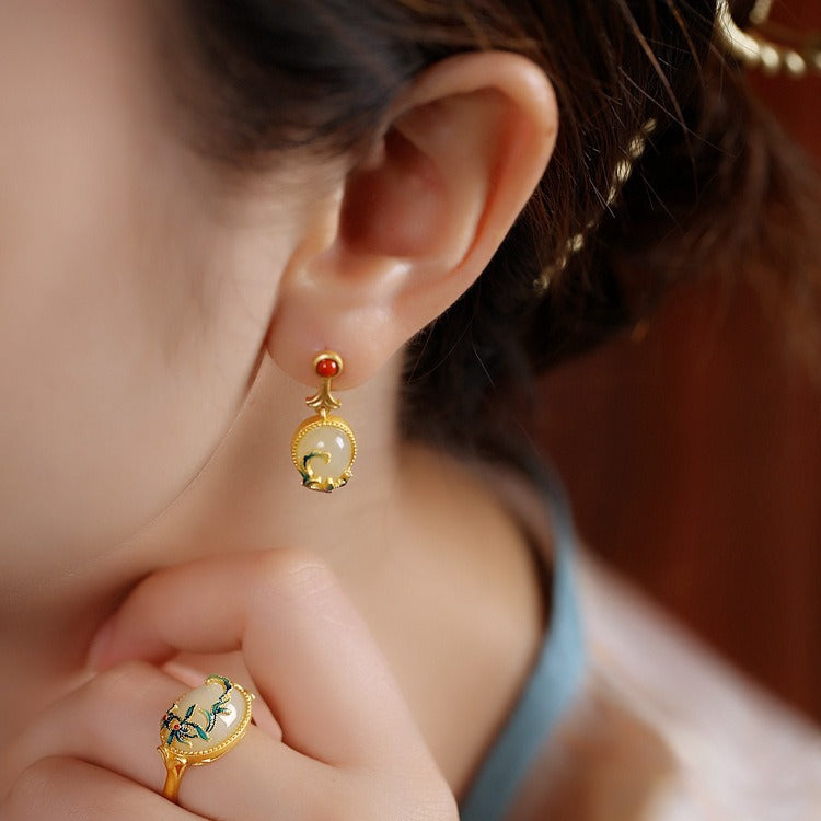 Delicate Artisan Gold Earring