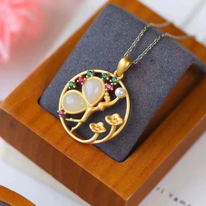 Delicate Artisan Gold Pendant