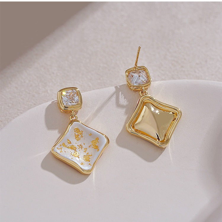 Delicate Artisan Gold Earring