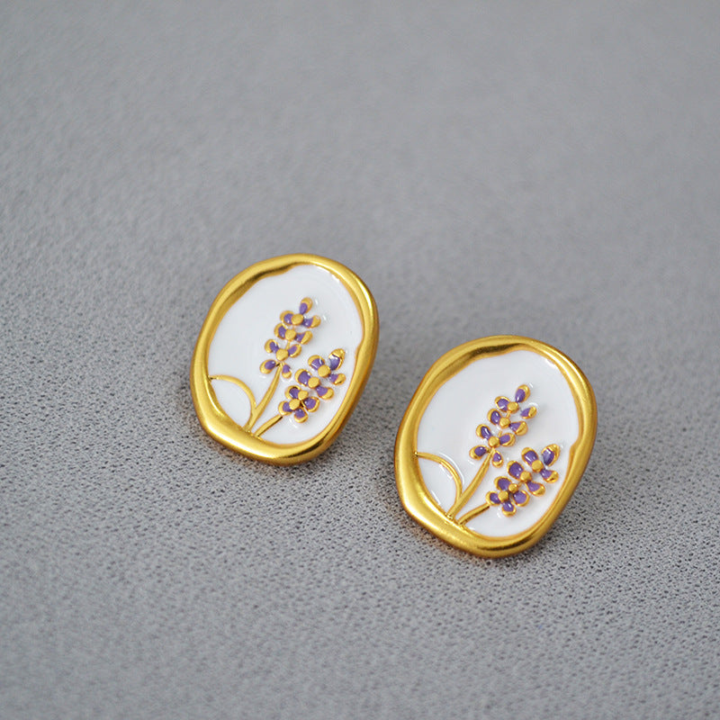 Delicate Artisan Gold Earring