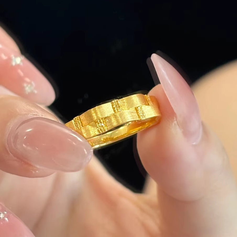 Delicate Artisan Gold Ring