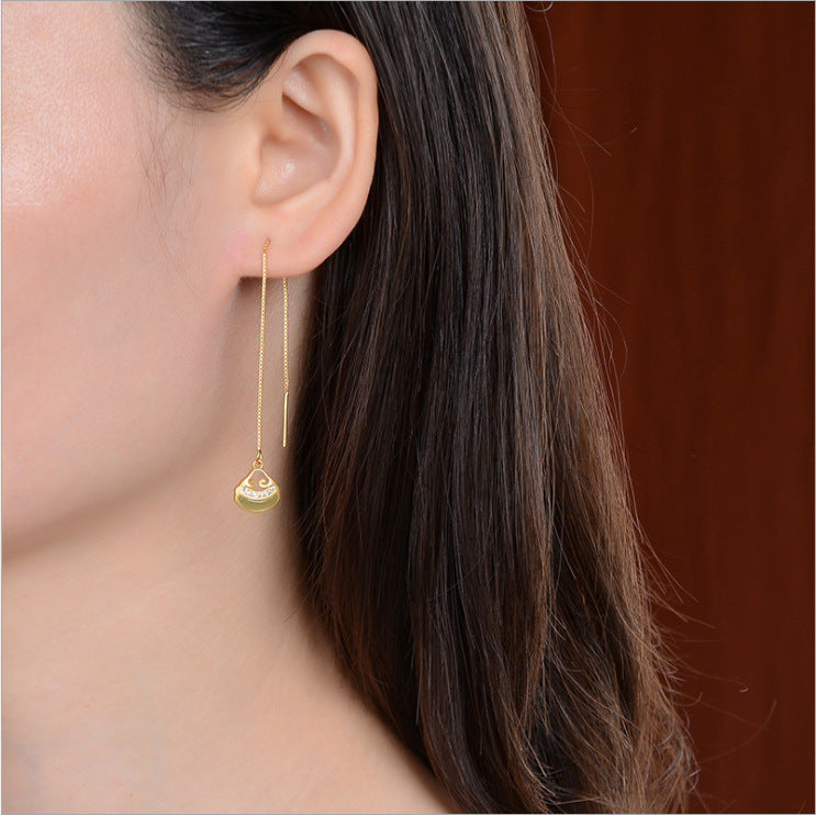 Delicate Artisan Gold Earring