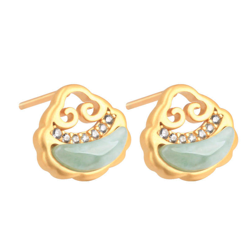 Delicate Artisan Gold Earring