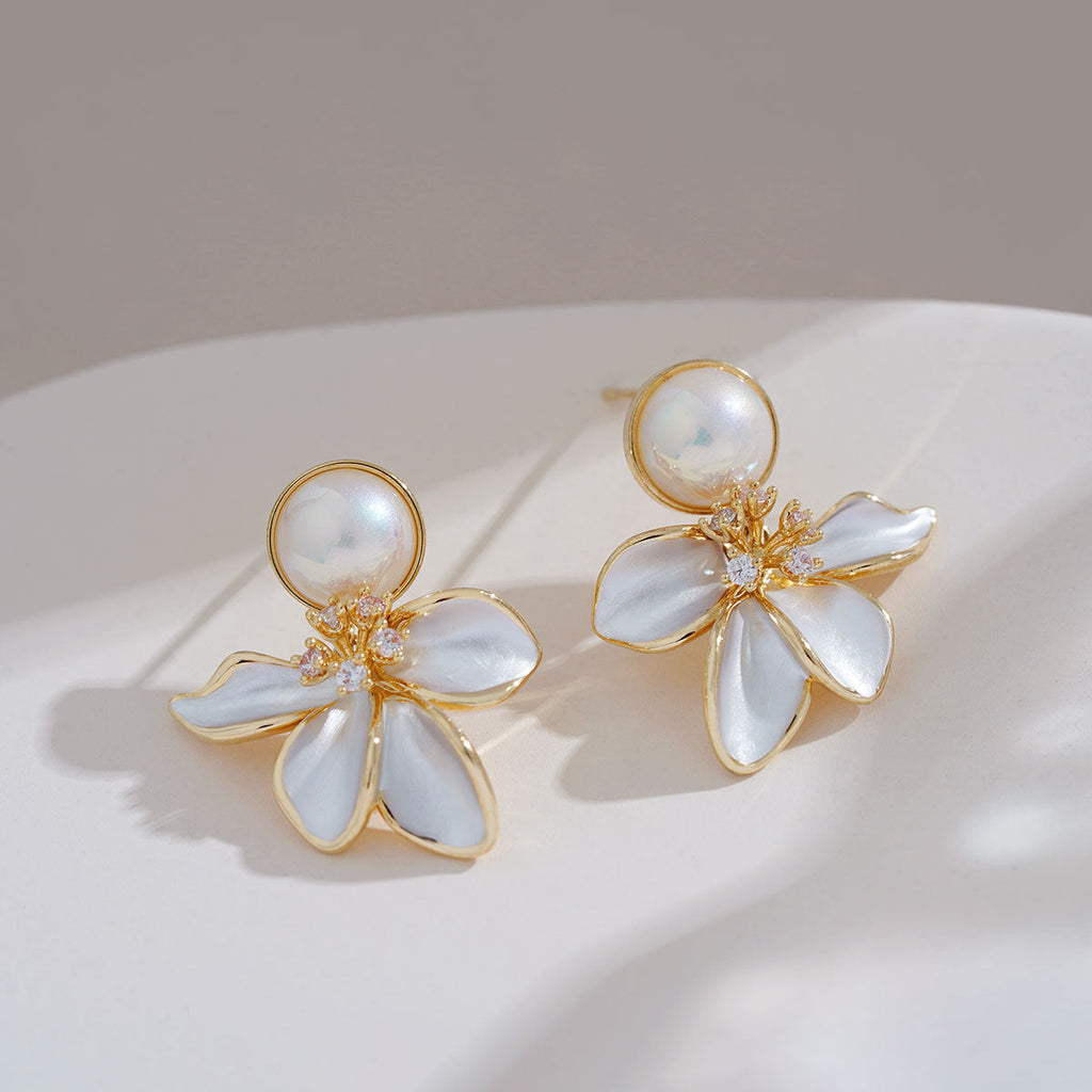 Delicate Artisan Pearl Earring