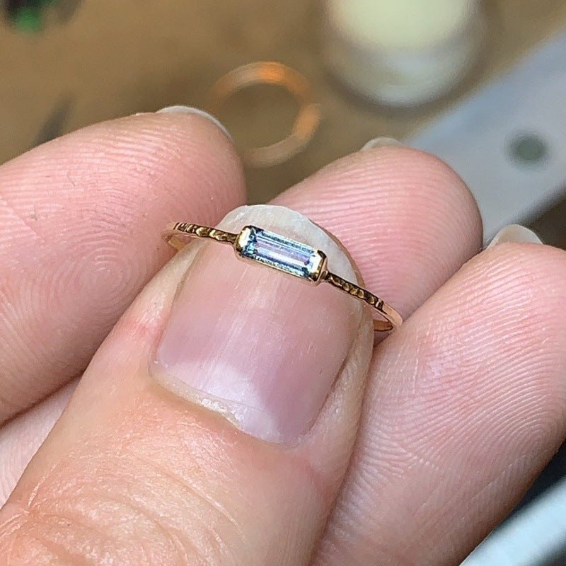 Delicate Artisan Gold Ring