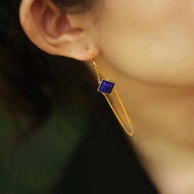 Delicate Artisan Gold Earring
