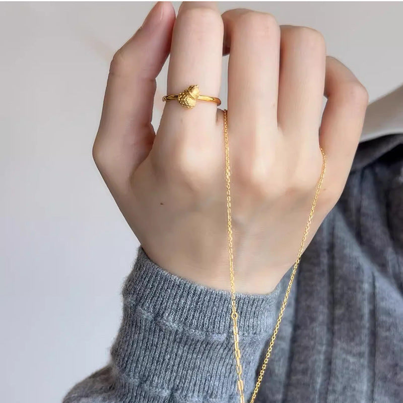 Delicate Artisan Gold Ring