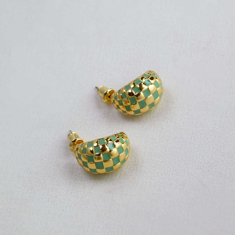 Vintage Handmade Gold Earring
