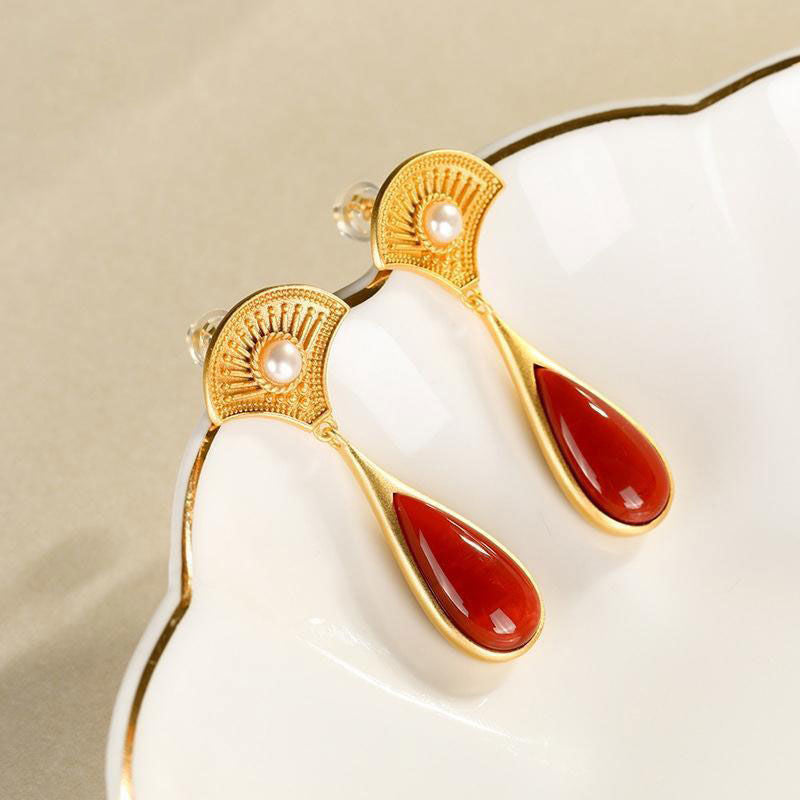 Delicate Artisan Gold Earring