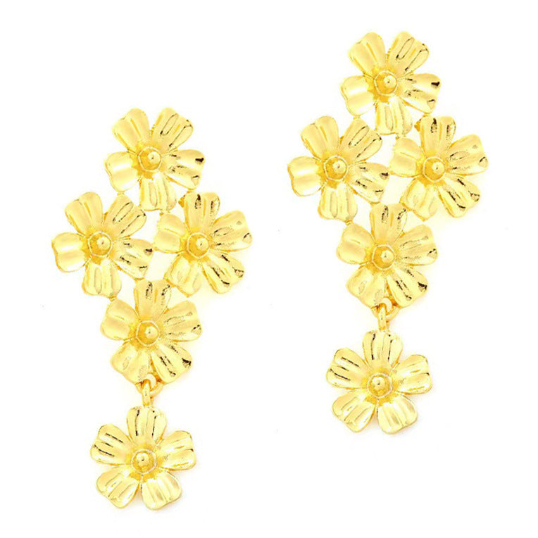 Delicate Artisan Gold Earring