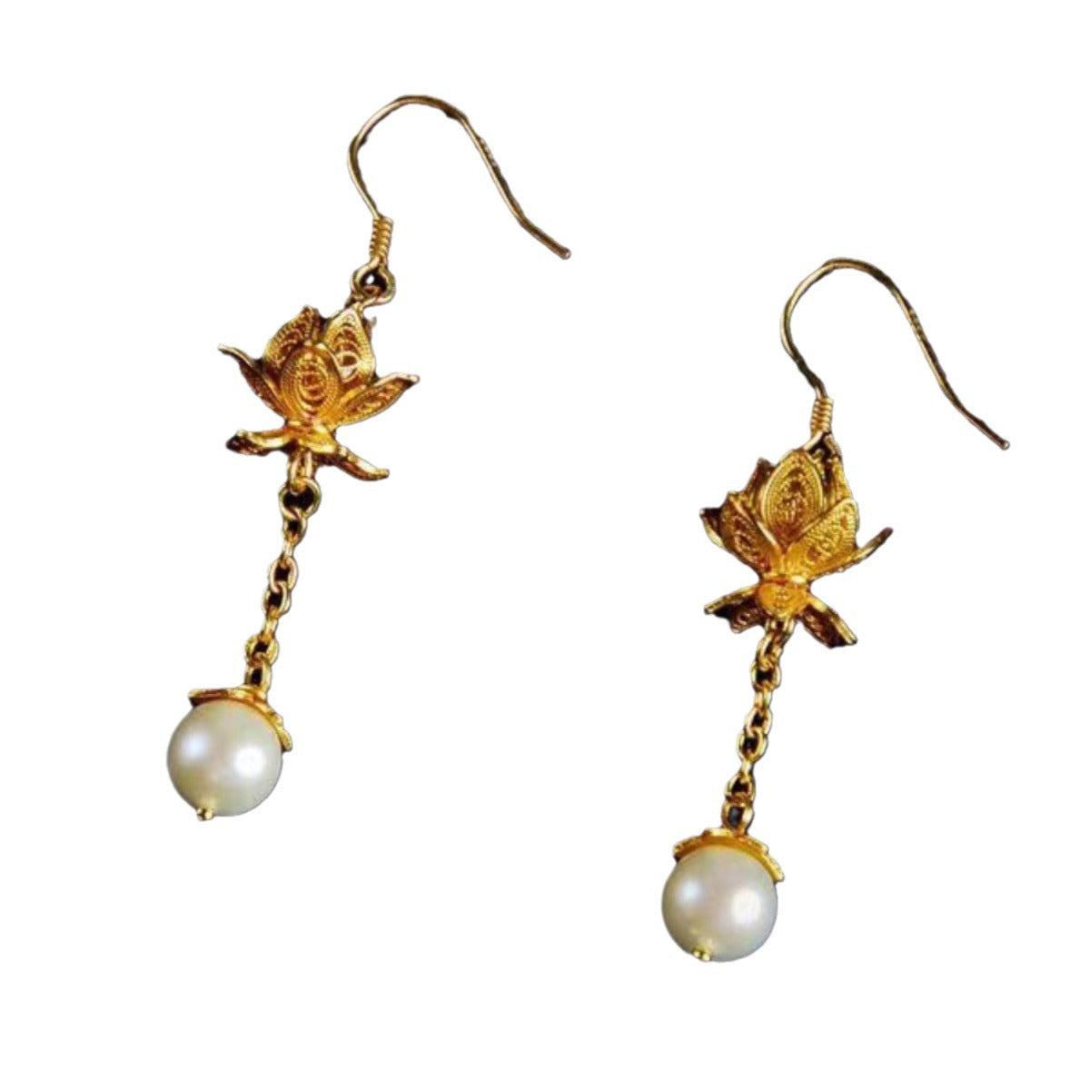 Delicate Artisan Pearl Earring