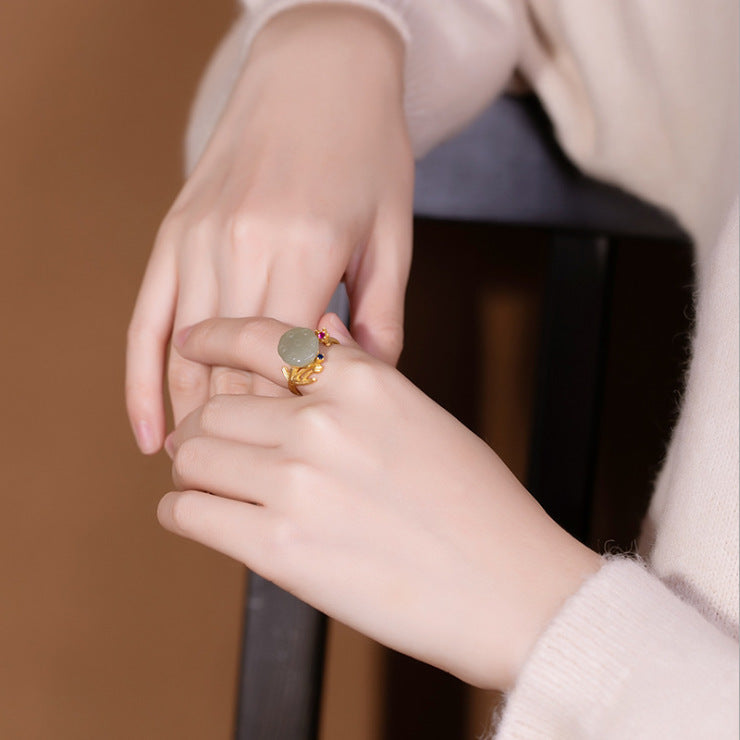 Delicate Artisan Gold Ring