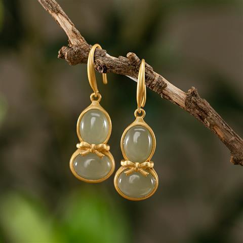 Delicate Artisan Gold Earring