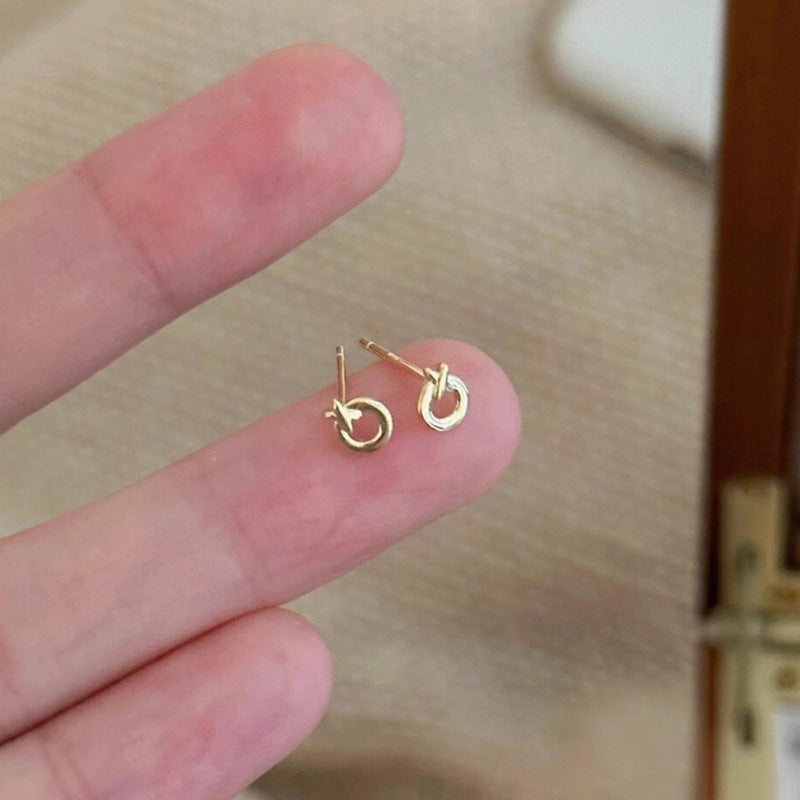 Delicate Artisan Gold Earring