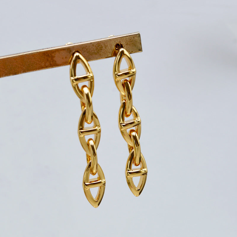 Delicate Artisan Gold Earring