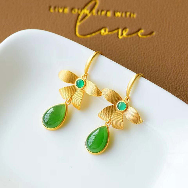 Delicate Artisan Gold Earring